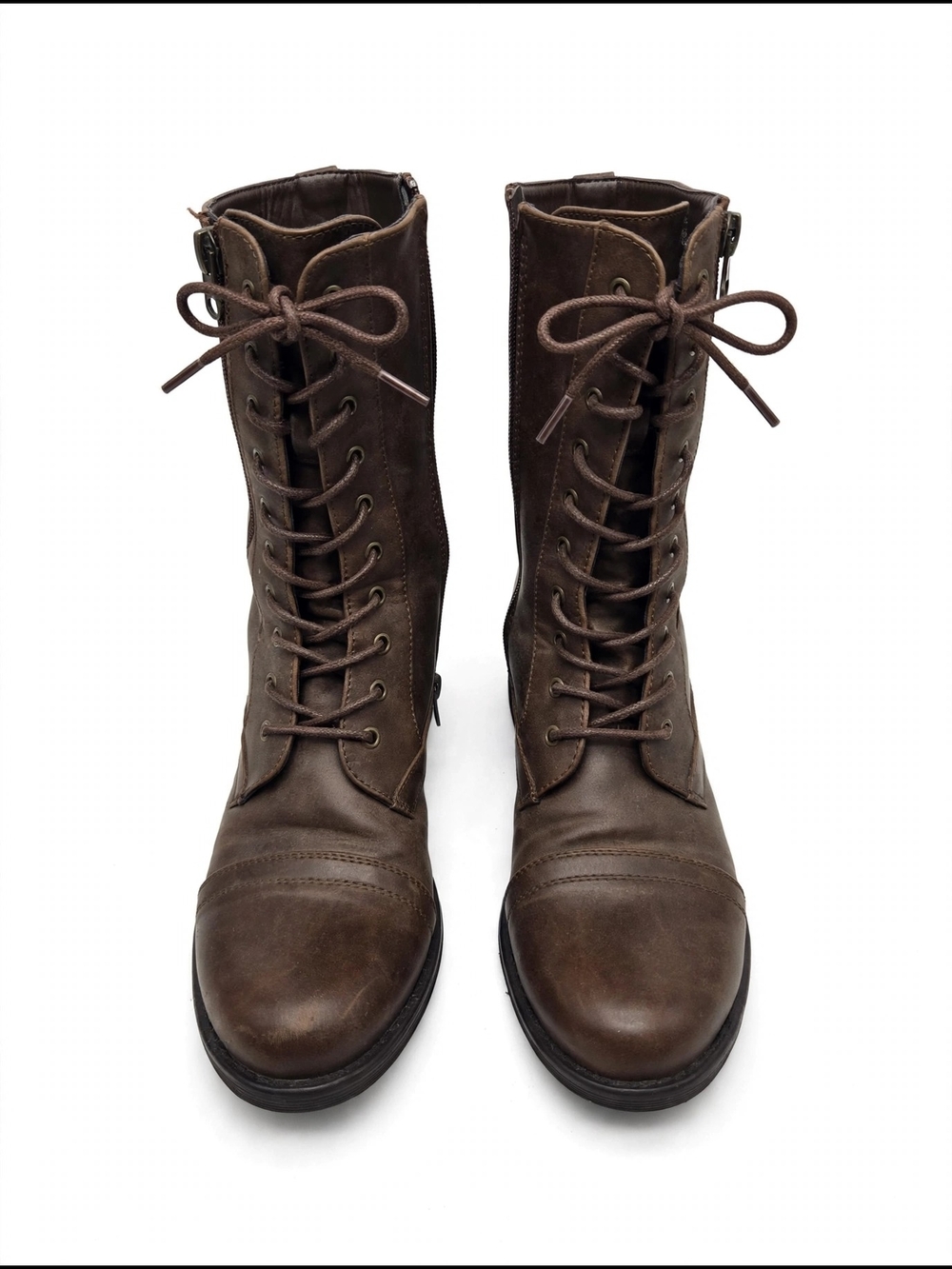 Call It SPRING Women’s Brown Lace-Up Combat Boots